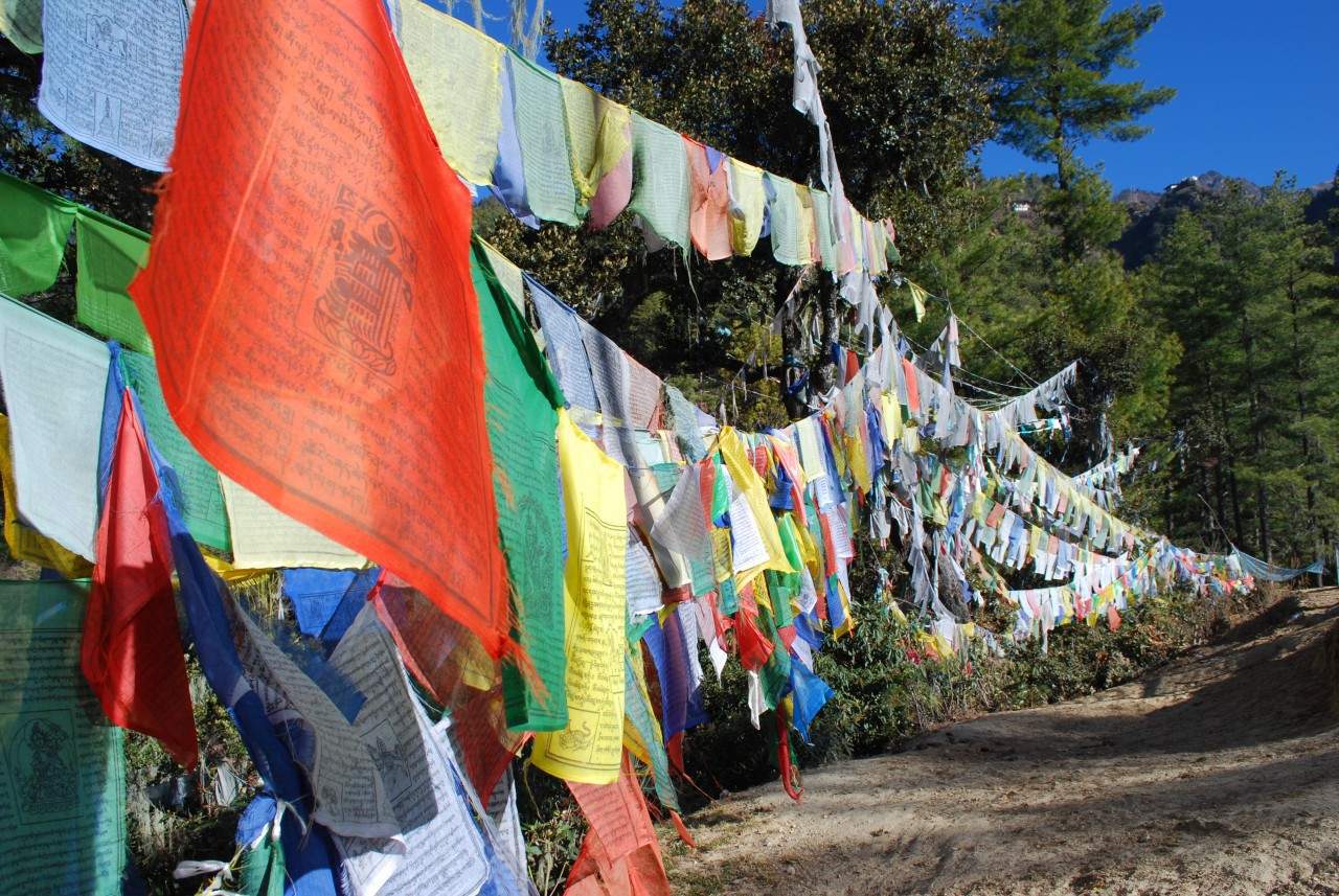 Buthan - Tigers Nest Gebetsfahnen