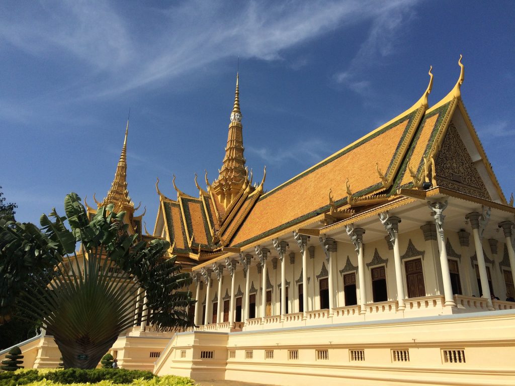 Außenansicht vom Königspalast in Phnom Penh