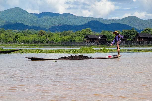 Myanmar - Inle-See - Einbeinruderer