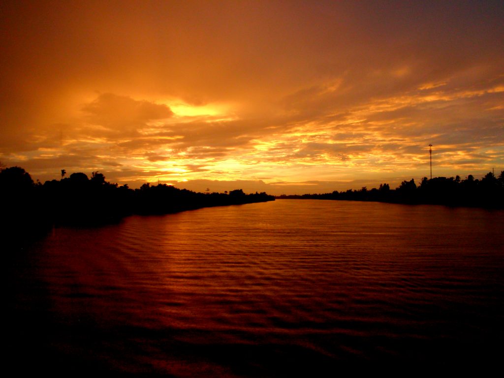 Mekong Delta Sonnenuntergang