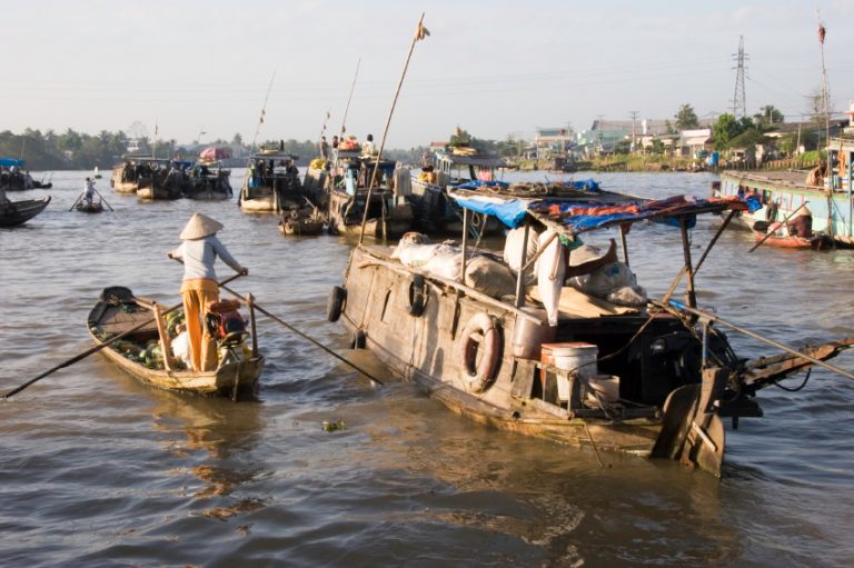 Mekong Delta Schwimmender Markt