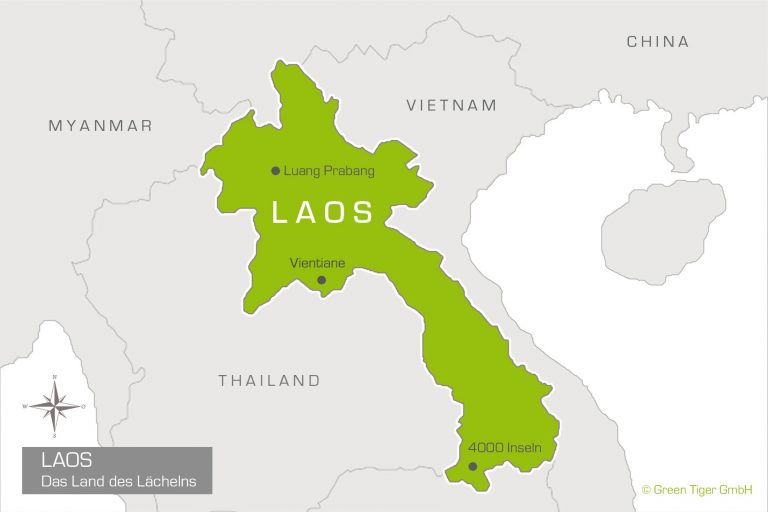 Laos Landkarte