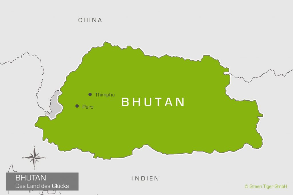 Bhutan Karte