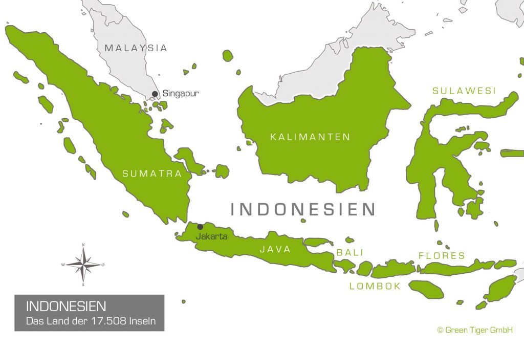Indonesien Karte