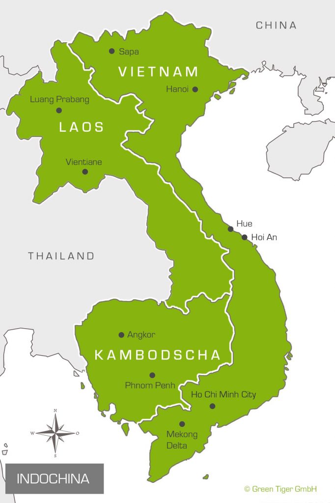 Karte Indochina