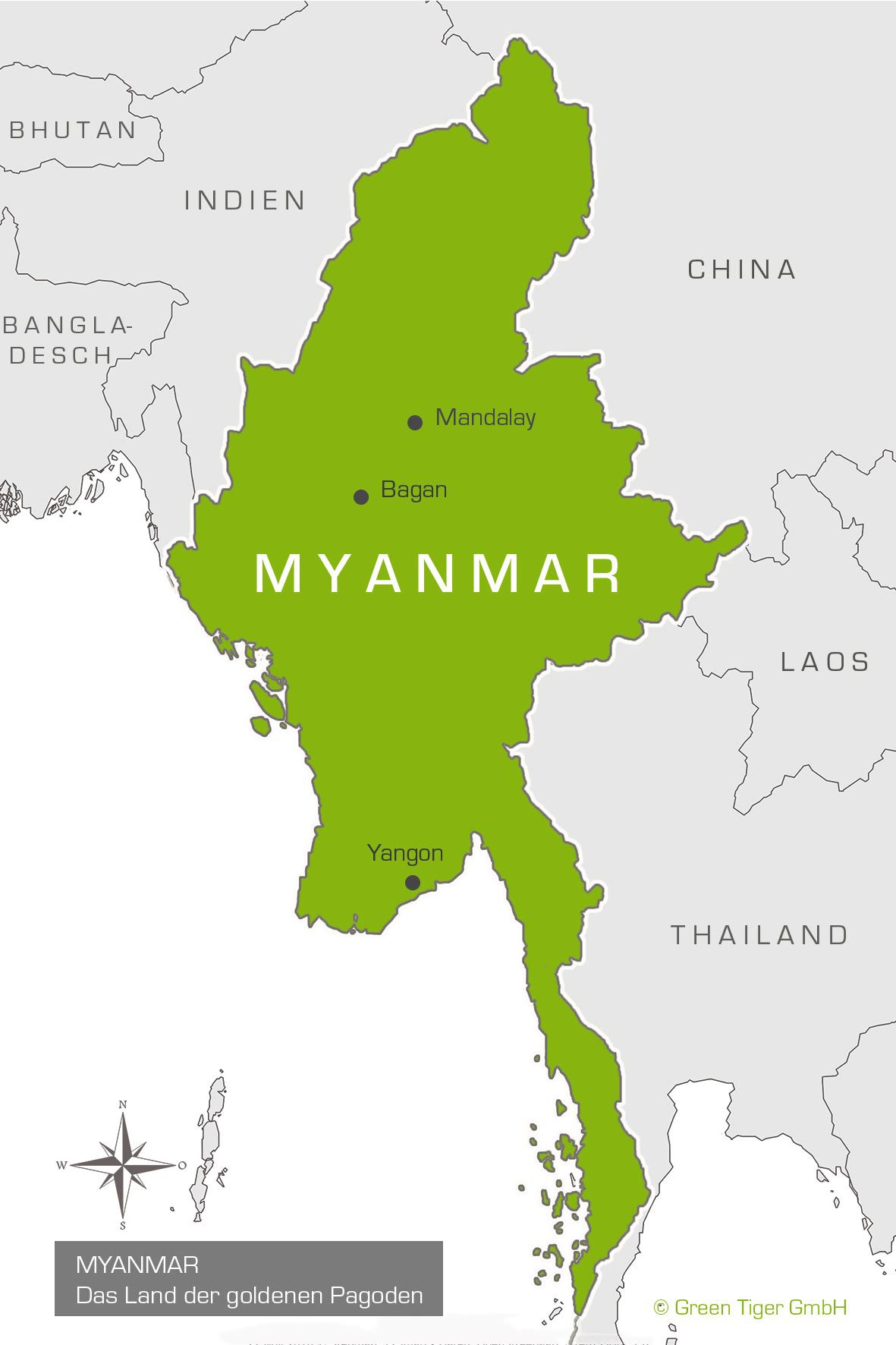 Myanmar Karte