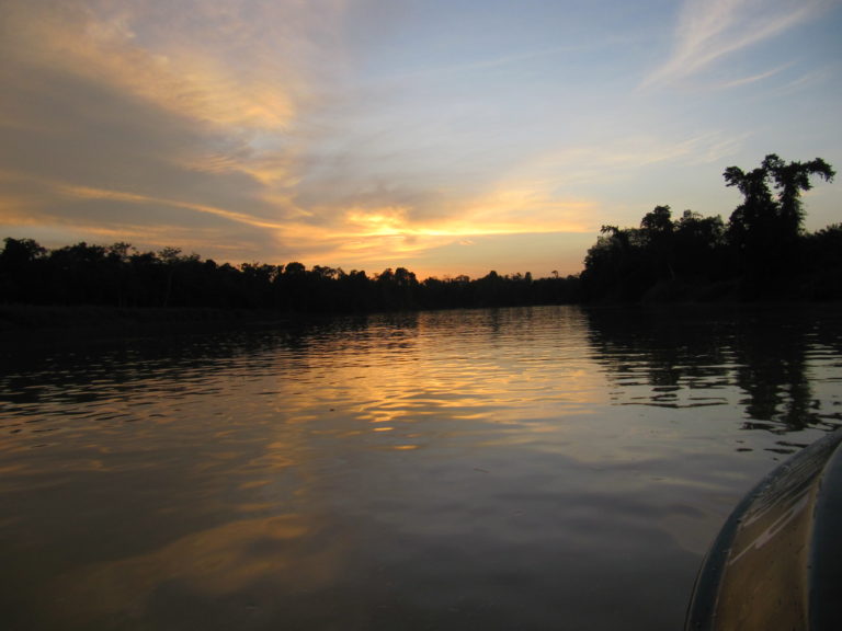 Malaysia Kinabatangan Sonnenuntergang