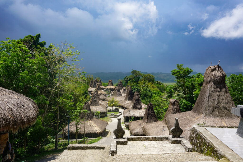 Sumba Kerewe Praijing Village Ausblick Dorf