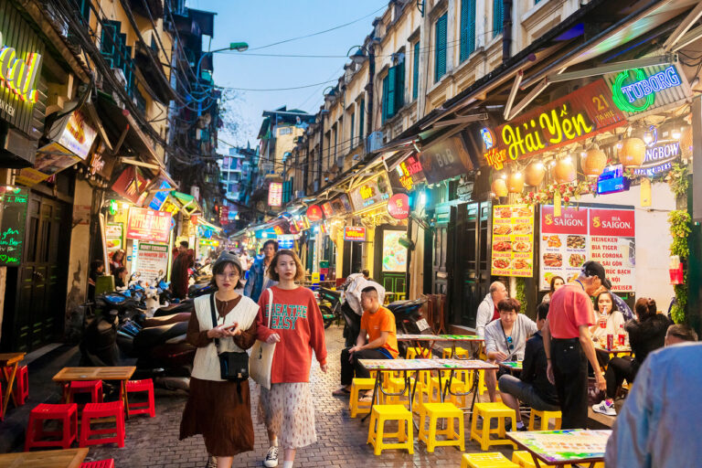 Hanoi Steetfood Tour zu Fuss Straße